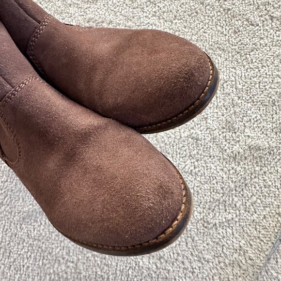 Steve Madden Brown Suede Low-Heel Round Toe Booties Sz 7.5 - Picture 3 of 7